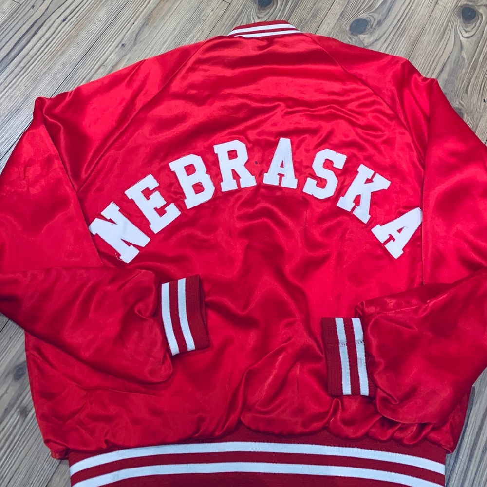 UNIVERSITY OF NEBRASKA BUTTON UP CHALKLINE JACKET